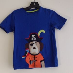 Gymboree Boys Embroidered Dog Top - Aye Aye Matey - blue